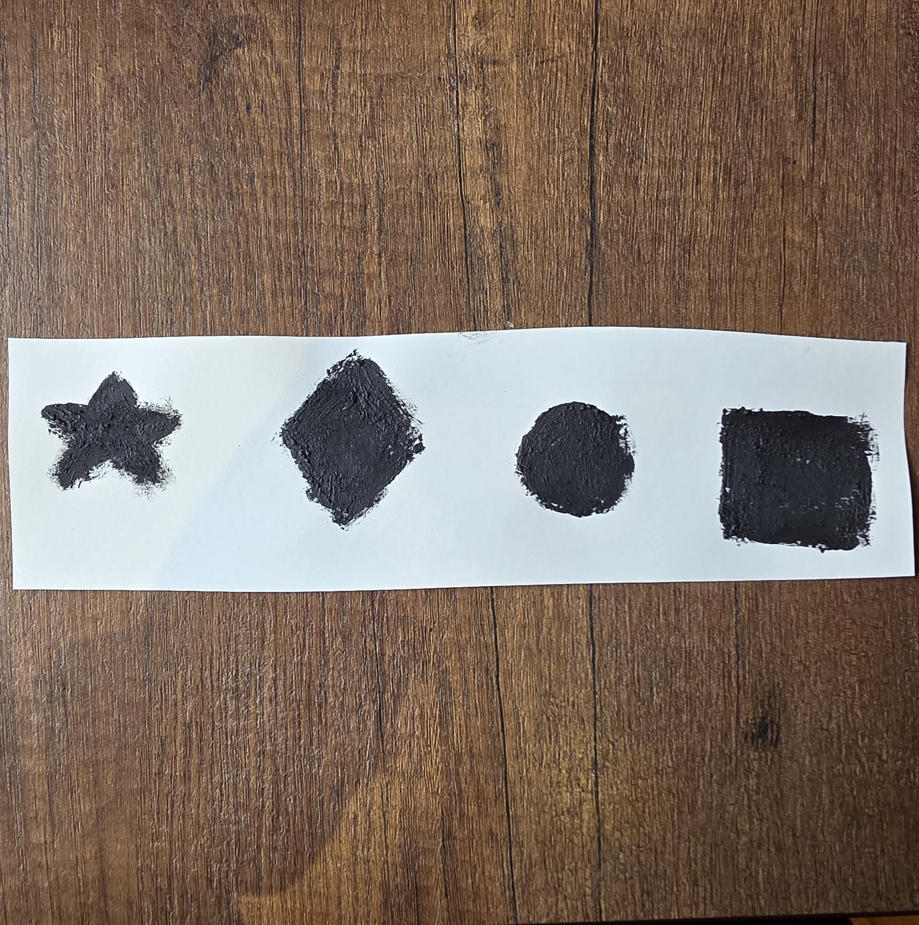 Conductive paint in different shapes such as star triangle circle, and square