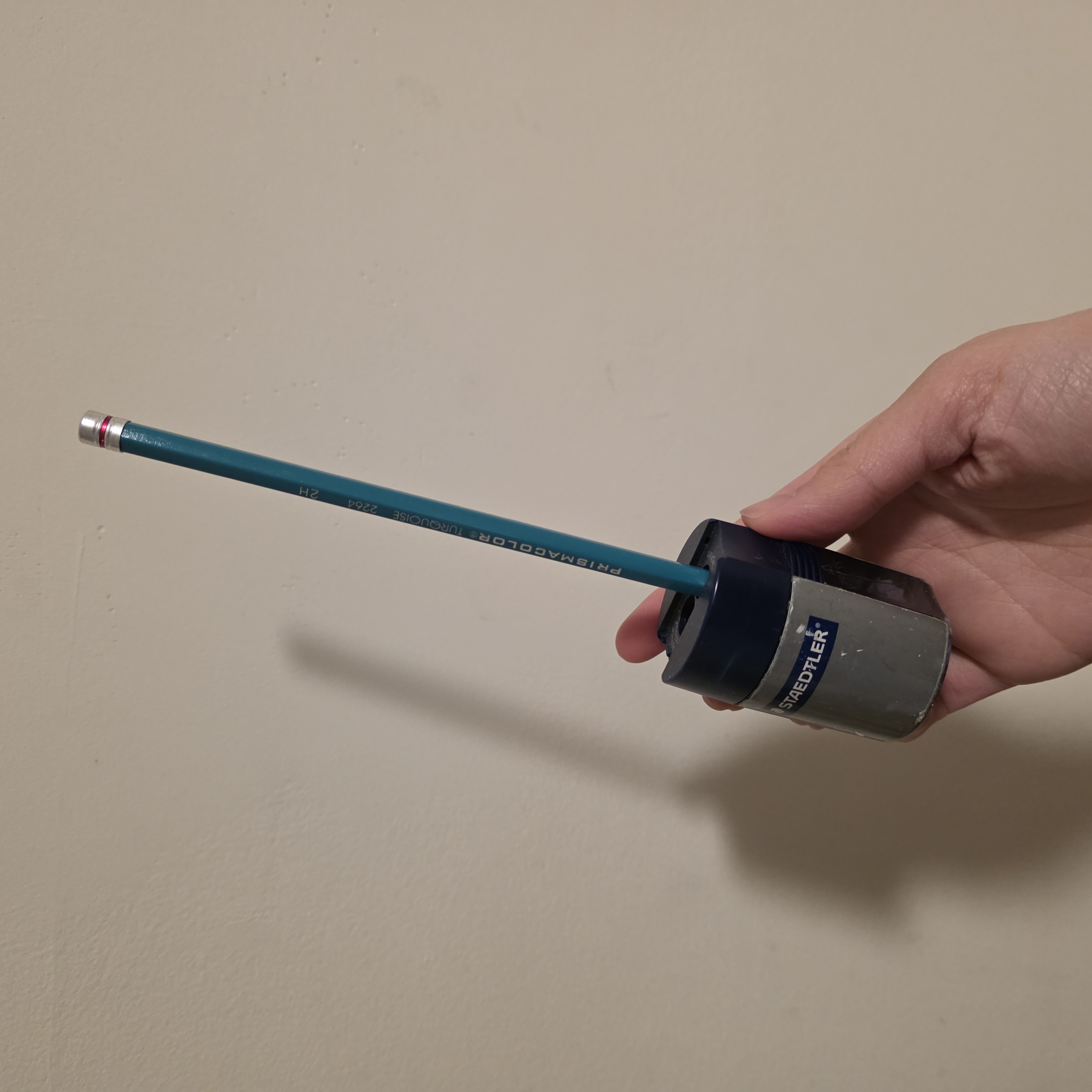 Sharpening a pencil is an object-based interaction because it involves two objects (a pencil and a sharpener) and a repetitive rotating motion.